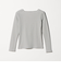 ブライトリブ スクエアネック ロングスリーブ カットソー