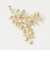リーフ＆フェイクパール ブローチ