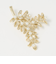 リーフ＆フェイクパール ブローチ