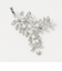 リーフ＆フェイクパール ブローチ