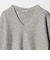 アルパカブレンド アゼ Vネック プルオーバー ニット