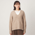アルパカブレンド アゼ Vネック プルオーバー ニット