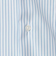 コットン ストライプ ワイドカラー ドレスシャツ -イージーアイロン-