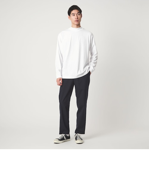 Golfickers tee it up モックネック 長袖　XL ホワイト LONG FIBER COTTON クリア モックネック 長袖 Tシャツ｜グリーン