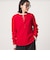 【WEB限定】＜at ease＞ワッフル ヘンリーネック ロングスリーブ カットソー
