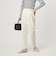 ［size SHORT/TALLあり］Daily Chic タック スリム パンツ オフホワイト