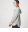 【WEB限定】＜at ease＞シアーテレコ フード ロングスリーブ カットソー