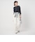 【WEB限定】＜at ease＞ワッフル ヘンリーネック 5分袖 カットソー
