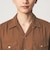 レーヨン リネン フラップポケット オープンカラー シャツ
