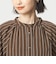 スタンド ストライプ ブラウス