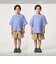【スタメンシリーズ】ドライワッフル 配色ステッチ Tシャツ / キッズ  100cm-160cm