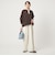 【WEB限定】＜at ease＞ドロスト ワイド パンツ オフホワイト