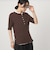 【WEB限定】＜at ease＞シアーテレコ ヘンリーネック ショートスリーブ カットソー
