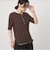 【WEB限定】＜at ease＞シアーテレコ ヘンリーネック ショートスリーブ カットソー