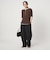 【WEB限定】＜at ease＞シアーテレコ ヘンリーネック ショートスリーブ カットソー