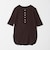 【WEB限定】＜at ease＞シアーテレコ ヘンリーネック ショートスリーブ カットソー