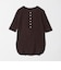 【WEB限定】＜at ease＞シアーテレコ ヘンリーネック ショートスリーブ カットソー