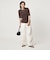 【WEB限定】＜at ease＞シアーテレコ バイカラー カットソー