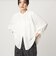 【WEB限定】＜at ease＞ノーカラー ギャザー ブラウス UVカット 通気性