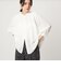 【WEB限定】＜at ease＞ノーカラー ギャザー ブラウス UVカット 通気性