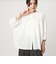 【WEB限定】＜at ease＞ノーカラー ギャザー ブラウス UVカット 通気性