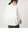【WEB限定】＜at ease＞ノーカラー ギャザー ブラウス UVカット 通気性
