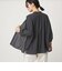 【WEB限定】＜at ease＞ノーカラー ギャザー ブラウス UVカット 通気性