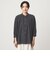 【WEB限定】＜at ease＞ノーカラー ギャザー ブラウス UVカット 通気性
