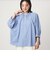 【WEB限定】＜at ease＞ノーカラー ギャザー ブラウス UVカット 通気性