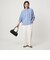 【WEB限定】＜at ease＞ノーカラー ギャザー ブラウス UVカット 通気性
