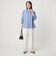 【WEB限定】＜at ease＞ノーカラー ギャザー ブラウス UVカット 通気性