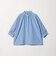 【WEB限定】＜at ease＞ノーカラー ギャザー ブラウス UVカット 通気性