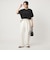 【WEB限定】＜at ease＞ジョーゼット プリント カットソー  吸水速乾
