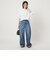 【WEB限定】＜at ease＞ワッフル ヘンリーネック  フラワープリント 5分袖 カットソー