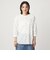 【WEB限定】＜at ease＞ワッフル ヘンリーネック  フラワープリント 5分袖 カットソー