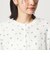 【WEB限定】＜at ease＞ワッフル ヘンリーネック  フラワープリント 5分袖 カットソー