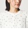 【WEB限定】＜at ease＞ワッフル ヘンリーネック  フラワープリント 5分袖 カットソー