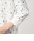 【WEB限定】＜at ease＞ワッフル ヘンリーネック  フラワープリント 5分袖 カットソー
