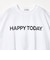 ヘムギャザー ロゴ Tシャツ