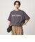 ヘムギャザー ロゴ Tシャツ