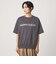 ヘムギャザー ロゴ Tシャツ