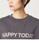 ヘムギャザー ロゴ Tシャツ