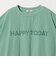 ヘムギャザー ロゴ Tシャツ