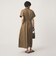 ［size SHORTあり］シャツ襟 フィット＆フレア タック ショートスリーブ ワンピース