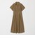［size SHORTあり］シャツ襟 フィット＆フレア タック ショートスリーブ ワンピース