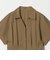 ［size SHORTあり］シャツ襟 フィット＆フレア タック ショートスリーブ ワンピース