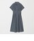 ［size SHORTあり］シャツ襟 フィット＆フレア タック ショートスリーブ ワンピース