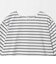 フォルム スリーブ ボーダー Tシャツ