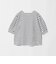 フォルム スリーブ ボーダー Tシャツ