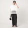 【WEB限定】＜at ease＞イレヘム レース ドッキング ショートスリーブ カットソー